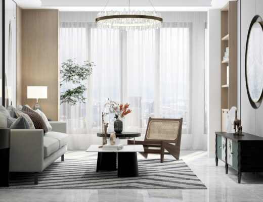 bright and airy living room with modern decor