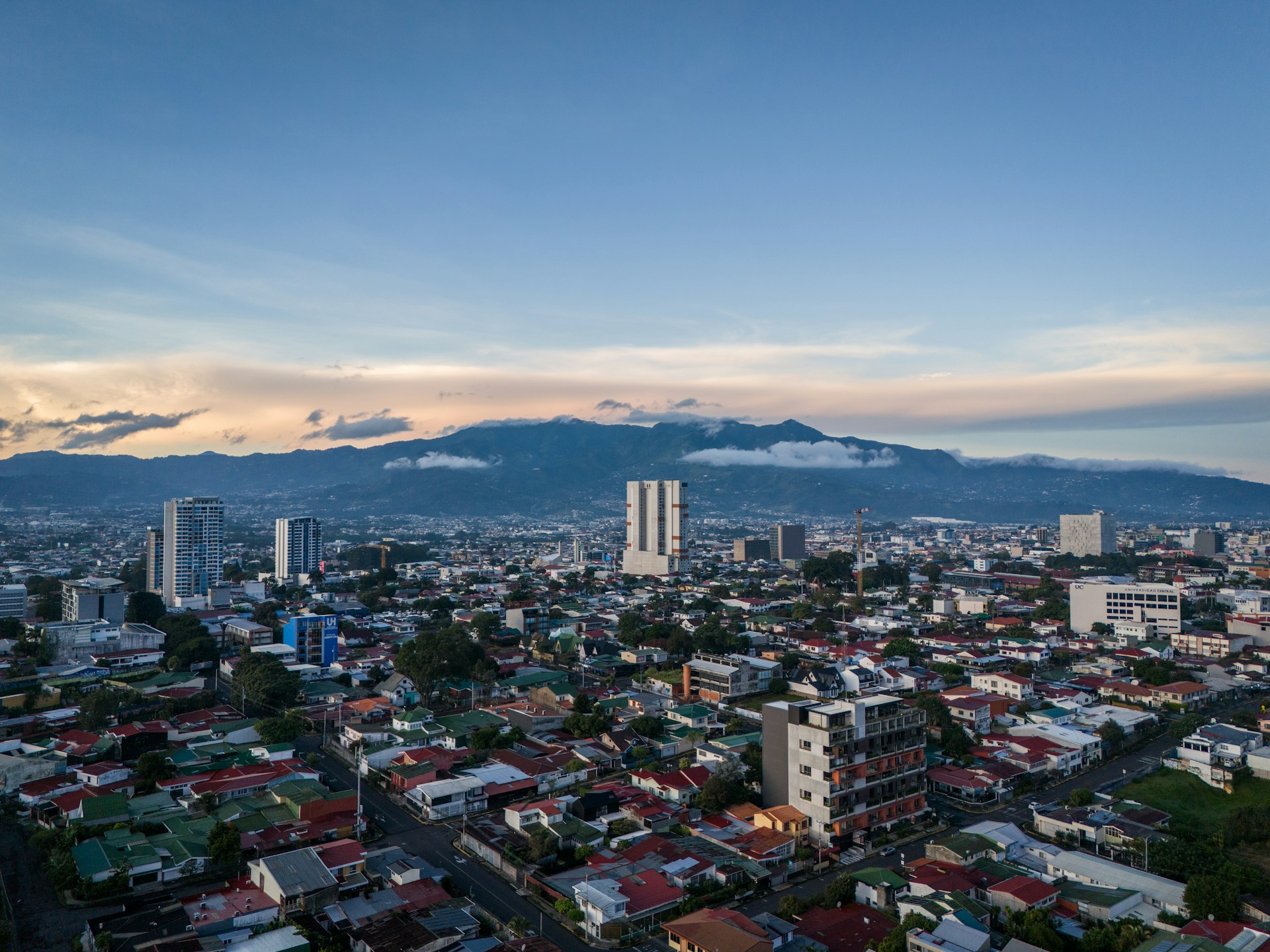 aerial view of San Jose city in Costa Rica